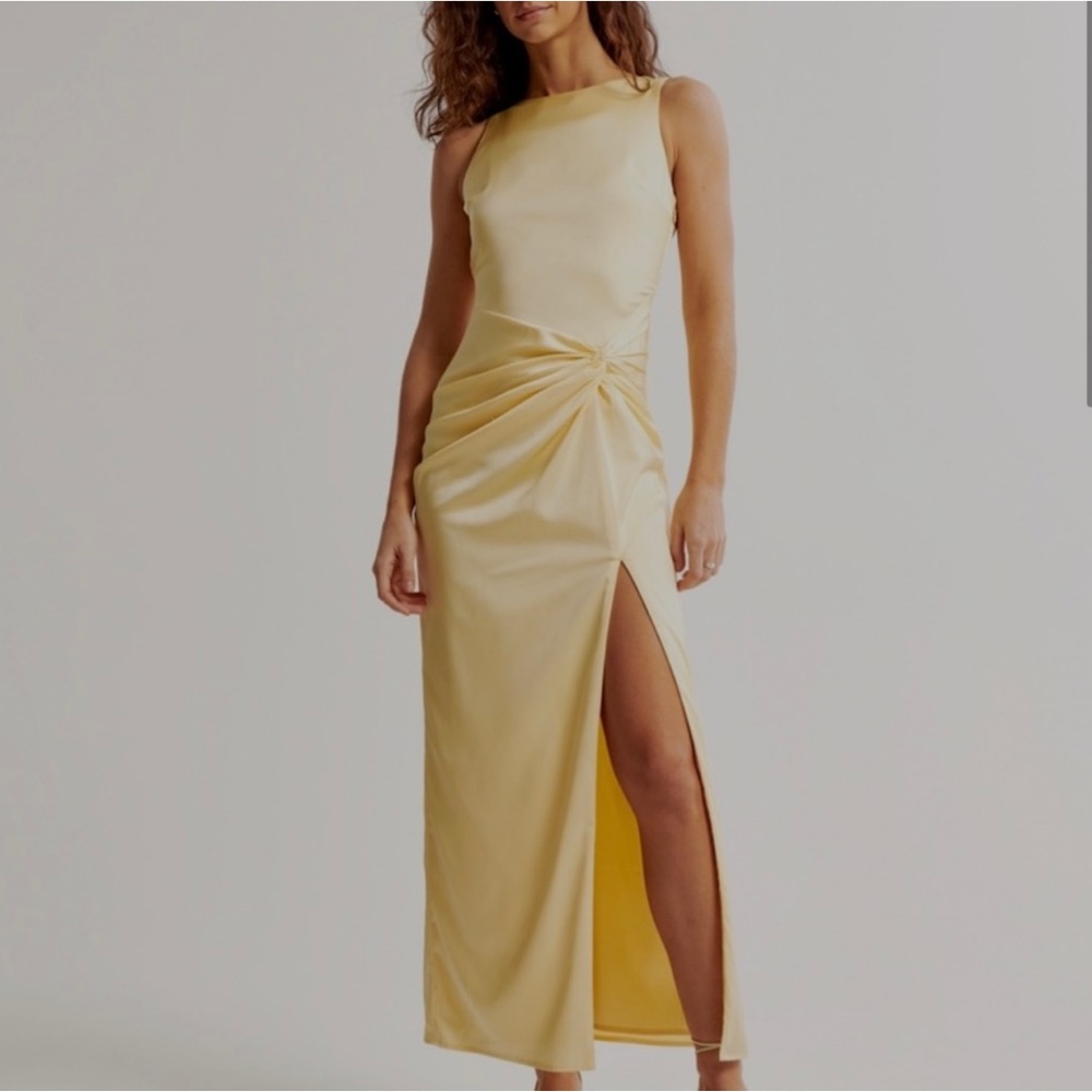 Abercrombie NWT yellow draped skirt dress